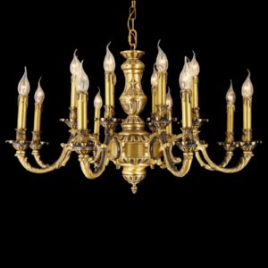 Đèn chùm nến Slister Ø800*H450mm - E14*16 - chất liệu: đồng thau