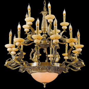 Đèn chùm nến Slister Ø950*H630mm - E14*18 + E27*3 - chất liệu: đồng thau