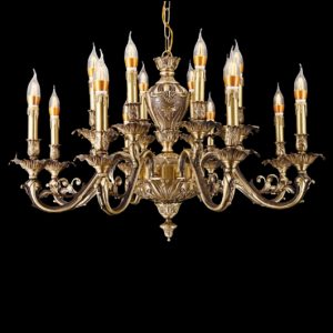 Đèn chùm nến Slister Ø800*H480mm - E14*16 - chất liệu: đồng thau