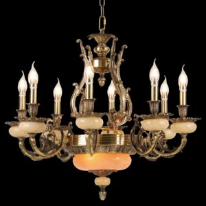 Đèn chùm nến Slister Ø650*H650mm - E14* 8 + E27*3 - chất liệu: đồng thau