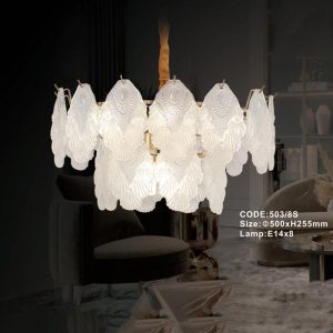 Đèn treo pha lê Slister Ø500*H255mm - E14*8