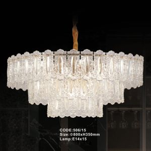 Đèn treo pha lê Slister Ø800*H350mm - E14*15