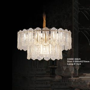 Đèn treo pha lê Slister Ø500*H270mm - E14*5