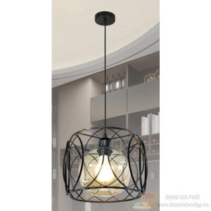 Đèn treo trần đế tròn trang trí Slister Ø280*H1000mm - E27*1