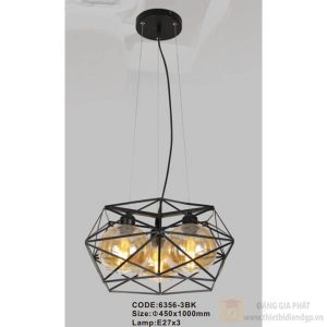 Đèn treo trần đế tròn trang trí Slister Ø450*H1000mm - E27*3