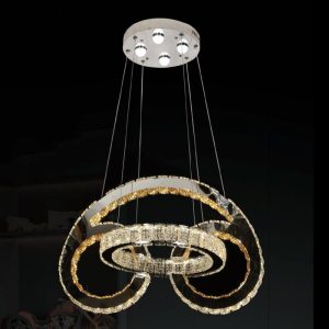 Đèn treo pha lê Slister Ø600+400mm - LED 200W - 3 CĐ