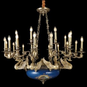 Đèn chùm nến Slister Ø1100*1100mm - E14*24 - chất liệu: đồng thau