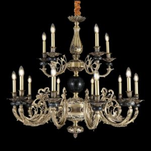 Đèn chùm nến Slister Ø900*850mm - E14*15 - chất liệu: đồng thau