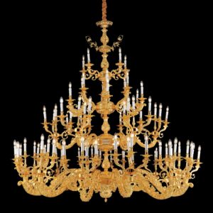 Đèn chùm nến Slister Ø2200*H2200mm - E14*89 - chất liệu: đồng thau