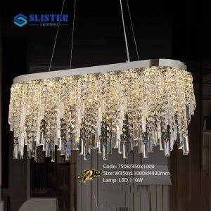 Đèn chùm pha lê Slister W350*L1000*H420mm Led 110W