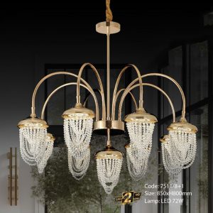 Đèn chùm pha lê Slister 850*H800mm Led 72W