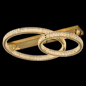 Đèn mâm pha lê Slister Ø400+600mm - LED 108W - 3 CĐ