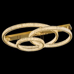 Đèn mâm pha lê Slister Ø400+600+800mm - LED 198W - 3 CĐ