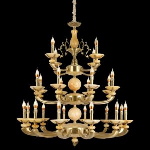 Đèn chùm nến Slister Ø1080*H1070mm - E14*24 - chất liệu: đồng thau