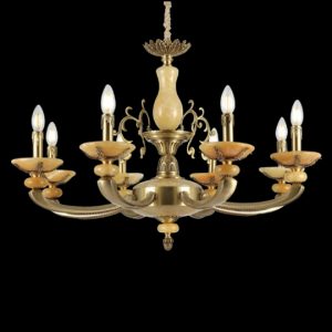 Đèn chùm nến Slister Ø810*H580mm - E14*8 - chất liệu: đồng thau
