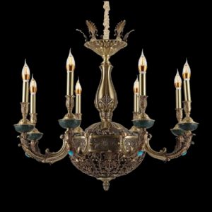 Đèn chùm nến Slister Ø700*H560mm - E14*8 - chất liệu: đồng thau