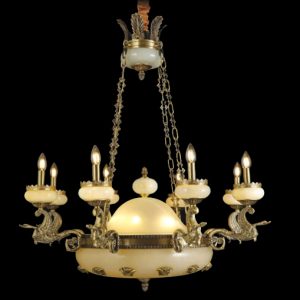 Đèn chùm nến Slister Ø1000*1000mm - E14*8 - chất liệu: đồng thau