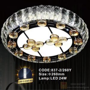 Đèn mâm pha lê Slister Ø260mm - LED 24W - 3 CĐ