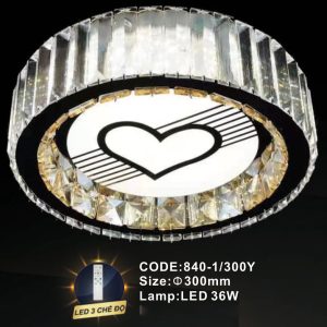 Đèn mâm pha lê Slister Ø300mm - LED 36W - 3 CĐ