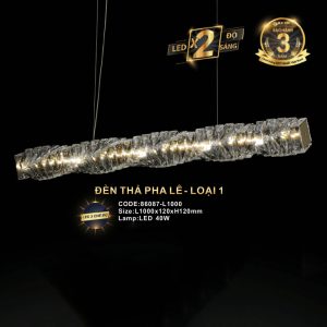 Đèn treo pha lê Slister L1000*120*H120mm - LED 40W - 3 CĐ