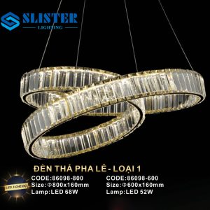 Đèn treo pha lê loại 1 Slister 86098 - LED 3 CĐ