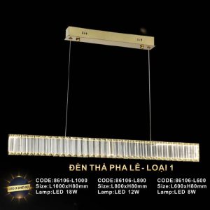Đèn treo pha lê loại 1 Slister 86106 - LED 3 CĐ
