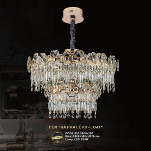 Đèn treo pha lê Slister Ø800+500*H520mm - LED 280W - 3 CĐ