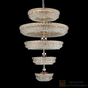 Đèn chùm pha lê Slister Ø800+1200+950+600+450*H1750mm - LED 720W - 3 CĐ