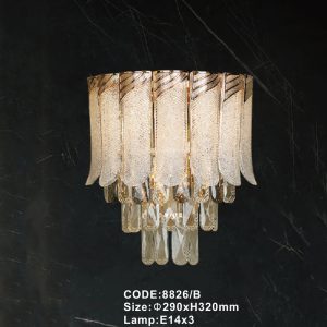 Đèn tường pha lê trang trí Slister Ø290*H320mm - E14*3