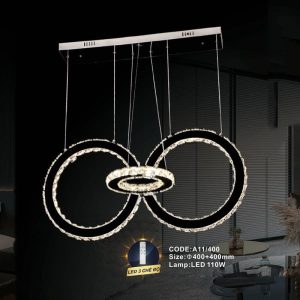 Đèn treo pha lê Slister Ø400+400mm - LED 110W - 3 CĐ