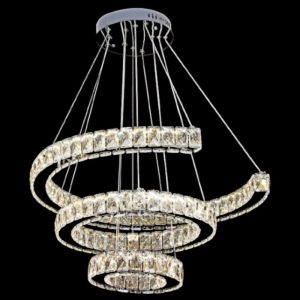 Đèn treo pha lê Slister Ø600+400+200mm - LED 125W - 3 CĐ