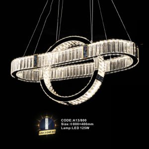 Đèn treo pha lê Slister Ø800+400mm - LED 125W - 3 CĐ