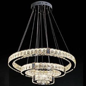 Đèn treo pha lê Slister Ø600+400+200mm - LED 145W - 3 CĐ