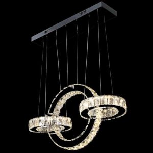 Đèn treo pha lê Slister Ø350+250+250mm - LED 85W - 3 CĐ