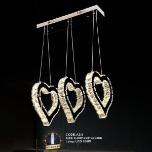 Đèn treo pha lê Slister Ø300+300+300mm - LED 100W - 3 CĐ