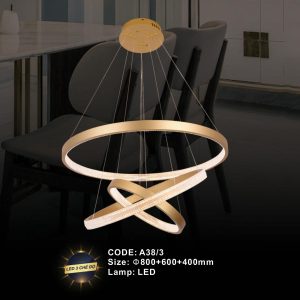 Đèn treo trang trí Slister Ø800+600+400mm - LED 3 CĐ