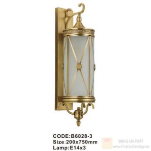 Đèn tường đồng Slister 200*750mm - E14*3