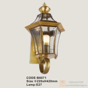Đèn tường đồng Slister Ø220*H420mm - E27