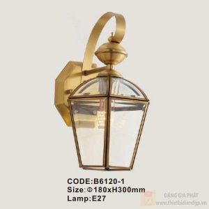 Đèn tường đồng Slister Ø180*H300mm - E27