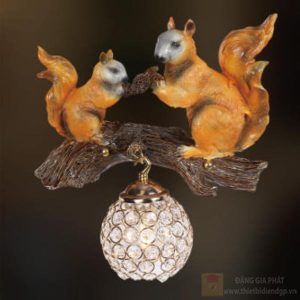 Đèn tường trong nhà Slister hình hai mẹ con nhà sóc 370*200*370mm - E27