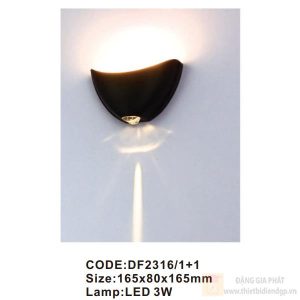 Đèn tường trong nhà Slister 165*80*165mm - LED 3W