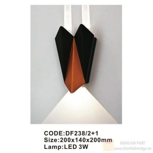 Đèn tường trong nhà Slister 200*140*200mm LED 3W