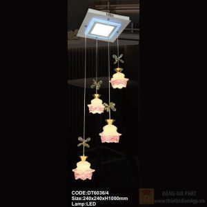 Đèn treo trần trang trí Slister 240*240*H1000mm - LED
