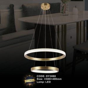 Đèn treo trang trí Slister Ø600+400mm - LED 3 CĐ