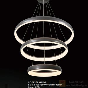 Đèn treo trang trí Slister Ø800+600+400*H1500mm - LED