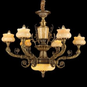 Đèn chùm nến Slister Ø650*H800mm - E14*6 - chất liệu: đồng thau