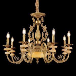 Đèn chùm nến Slister Ø800*H600mm - E14*8 - chất liệu: đồng thau