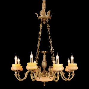 Đèn chùm nến Slister Ø800*H900mm - -E14*8 - chất liệu: đồng thau