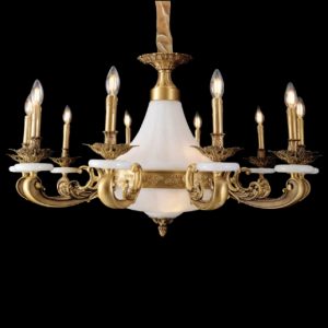 Đèn chùm nến đồng Slister Ø1000*H600mm - E14 + E27 - chất liệu: đồng thau