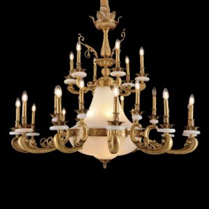 Đèn chùm nến Slister Ø1250*H1000mm - E14 + E27 - chất liệu: đồng thau